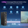 thumbnail image 2 of Conmutador Ethernet YuanLey de 2,5 G, 6 puertos, 4 x 2,5 G Base-T, 2 x 10 G SFP, 2 of 7