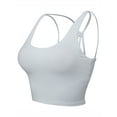 thumbnail image 4 of FANNYC Sports Bra for Women Criss-Cross Back Strappy Longline Sports Bras Medium Support Yoga Workout Bra with Removable Cups, 4 of 5