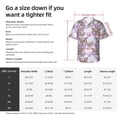 thumbnail image 3 of KLL Men's Hawaiian Shirt Short Sleeve Button Down Beach Shirts-Owl And Floral, 3 of 5