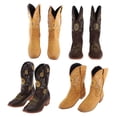 thumbnail image 2 of Huhudde Women's Sunflower Embroidered Cowboy Cowgirl Boots Western Square Toe Boots, 2 of 14