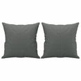 thumbnail image 3 of vidaXL 2-Seater Sofa with Throw Pillows Dark Grey 140 cm Fabric, 3 of 5