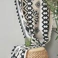 thumbnail image 6 of Black White Boho Farmhouse Curtains for Living Room 2 Panels, Linen Light Filtering Vintage Curtains Farmhouse Western Aztec Printed Rustic Rod Pocket Curtain Drapes with Tassels, 6 of 7