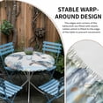 thumbnail image 4 of Sea Turtle Coastal Round Fitted Tablecloth with Elastic Edge, Waterproof Table Cloth Table Cover for 36"-44" Tables, Summer Beach Coral Ocean Blue Nautical Tablecloths for Dining Picnic Outdoor, 4 of 9