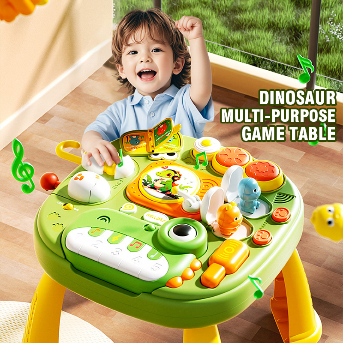 Baby Activity Center Table Toy with Music Piano Toys with Light for 18 Months+ Christmas Birthday Gifts