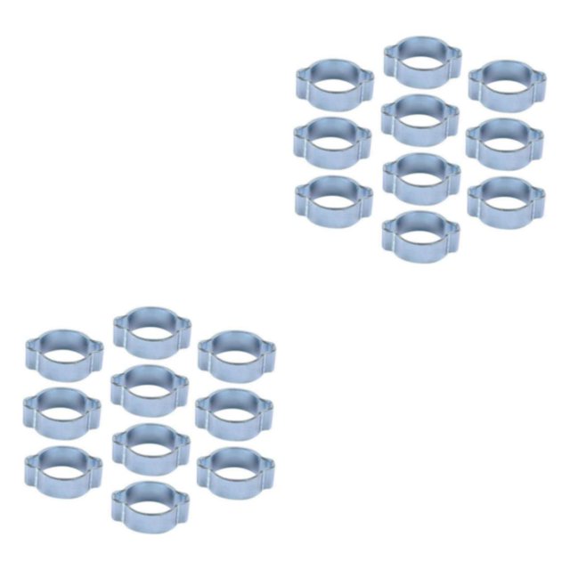 relayinert DOUBLE EAR CLIPS ,O CLAMP ,ZINC ,10 PACK PLATED STEEL 23 or 27mm 2Set