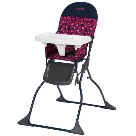 Cosco Simple Fold Full Size High Chair with Adjustable Tray, Geo Floral