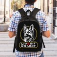 thumbnail image 5 of Mochilas escolares de la Unidad Canina Policía Canina K-9 para estudiantes, mochilas de viaje, bolsos para portátiles, bolsos de hombro para hombres y mujeres., 5 of 5