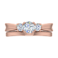 thumbnail image 3 of 0.92 Carat Diamond Bridal Ring Band Set in 14K Rose Gold (Ring Size 4.75), 3 of 5
