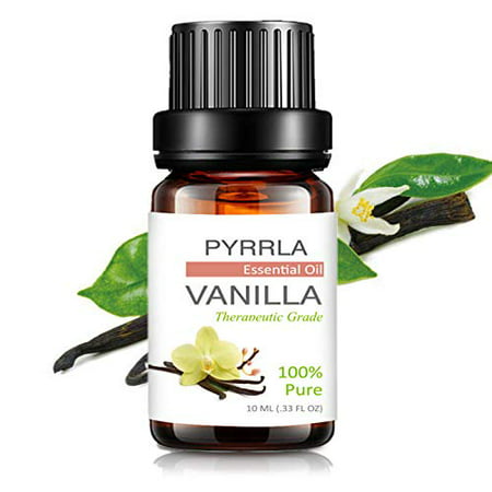 Pyrrla Essential Oil 10Ml Vanilla, Pure Therapeutic Grade Aromatherapy Essential Oils Basic Sampler Oils For Diffuser, Humidifier, Massage, Aromatherapy, Skin & Hair
