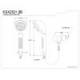 thumbnail image 5 of Kingston Brass Made to Match 5 Setting Hand Shower with Hose, 5 of 5