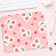 thumbnail image 2 of Square Cute Funny Mouse Pad Pink Cherries and Hearts Design Waterproof NonSlip Rubber Base Personalized Office Home Computer Mouse Pads for Wireless Mouse Perfect for a Playful Desk Setup, 2 of 6