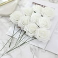 thumbnail image 3 of Flores de espuma artificial 25/30 piezas Flor falsa de burbuja rosa con tallo para arreglos florales de boda DIY Centros de mesa Ramos Decoraciones para fiestas Adepaton 2034848-3, 3 of 9