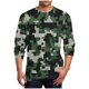thumbnail image 1 of Blusas y camisas de manga larga y cuello redondo para hombre, estilo casual, estampado, cuello redondo, manga corta, poliéster, 1 of 4