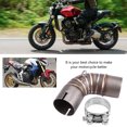 thumbnail image 5 of BOROCO Tubo central de escape de motocicleta, tubo de enlace de conexión de tubo central de escape de motocicleta Tubo de conexión de tubo central de acero inoxidable para CB1000R 2008-2017, 5 of 5
