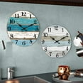 thumbnail image 5 of Wall Clock - Beach Themed Blue Wall Clocks Battery Operated Silent Non-Ticking, Coastal Nautical Clock Decorative for Home Kitchen Living Room Office Bathroom Bedroom(10 Inch), 5 of 5