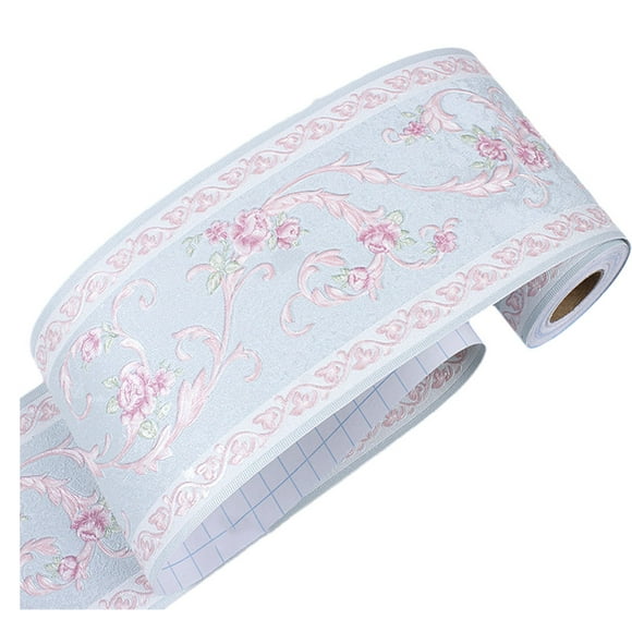 Toystoory Pegatina autoadhesiva para cocina y baño Decoración del hogar flor azul agua