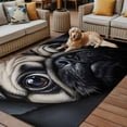 thumbnail image 2 of Fsddascl Cute Dog Outdoor Rug for Patio/Deck/Porch, Non-Slip Large Area Rug 4 x 6 Ft, Black Pet Retro Picture Indoor Outdoor Rugs Washable Area Rugs, Reversible Camping Rug Carpet Runner, 2 of 5