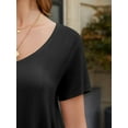 thumbnail image 4 of Fancyglim Women Tunic Tops V-Neck Short Sleeve A Line Blouse Summer Shirt M - 3XL, 4 of 5