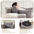 thumbnail image 5 of Sofa individual de espuma Chenille, 55' largo, sin necesidad de ensamblaje, silla moderna y acogedora para salón, dormitorio, sala de estar y sala de proyección (no es una silla giratoria)., 5 of 5