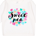 thumbnail image 3 of Inktastic Sweet Pea Hearts Toddler Sweatshirt, 3 of 4
