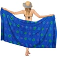 thumbnail image 5 of HAPPY BAY Women's Wraps Summer Long Pareos Vacation Skirt Bathing Suit Cover-Up Beach Dress Bikini Sarong Swimwear for Women One Size Star Fish, Blue, 5 of 5