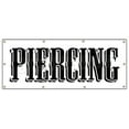 thumbnail image 1 of 36"x96" Piercing Banner Sign Shop Signs Gun Barbell Tattoo, 1 of 1