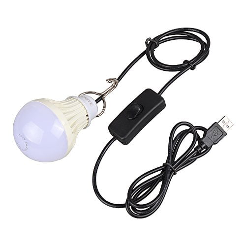 Pure White Children Bed Lamp Emergency Light Cord Comes with Switch Onite USB LED Light for Camping Portable USB LED Bulb