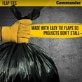 thumbnail image 3 of Commander 55 Gallon 3 MIL (eq) Heavy Duty Contractor Bags with Flap Ties - 36" x 56" with flaps - Pack of 10 - For Contractor, Industrial, & Outdoor, 3 of 7