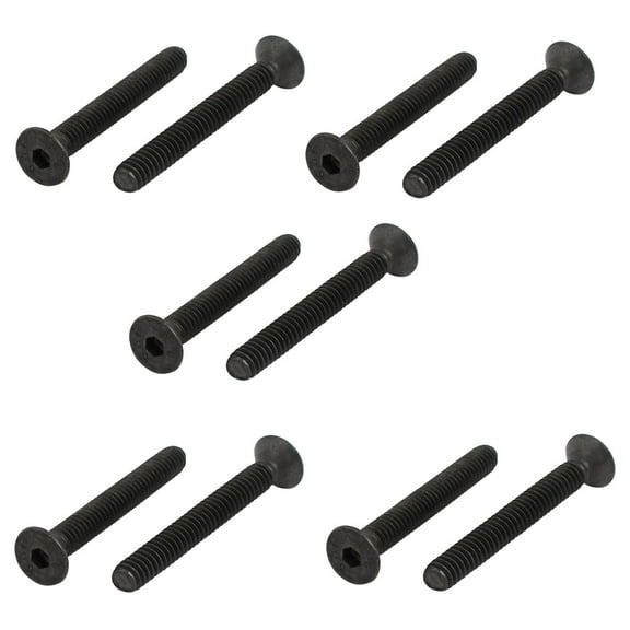 Uxcell 1/4-20 x 2" Alloy Steel Flat Head Hex Socket Cap Screw (10-pack)