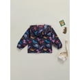 thumbnail image 4 of Seyurigaoka Fashion Little Girls Boys Zipper Coat, Printing Long Sleeve Tops Outerwear, 4 of 8