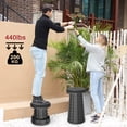 thumbnail image 2 of ALEVMOOM Taburete telescópico portátil plegable con cojín y bolsa, taburete plegable retráctil para adultos, asiento plegable, capacidad resistente de 440 libras para camping, pesca, senderismo, barba, 2 of 5