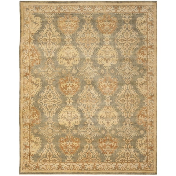 Safavieh  Couture Hand-knotted Oushak Saskia Traditional Oriental Wool Rug with Fringe 8' x 10' 8' x 10' Living Room, Bedroom, Dining Room
