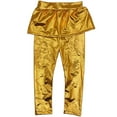 thumbnail image 2 of Aocisk Girls Leggings Metallic Mystique Neon Glitter Sequin Pants Glitter Tights Performance Girls Trousers Gold 8-9 Years, 2 of 3