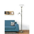 thumbnail image 2 of Elegant Designs 2 Light Mother Daughter Floor Lamp with White Marble Glass, 2 of 5