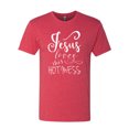 thumbnail image 2 of Wild Bobby, Funny Christian Quote Jesus Loves This Hot Mess, Inspirational/Christian, Men Premium Tri Blend Tee, Vintage Red, X-Large, 2 of 3