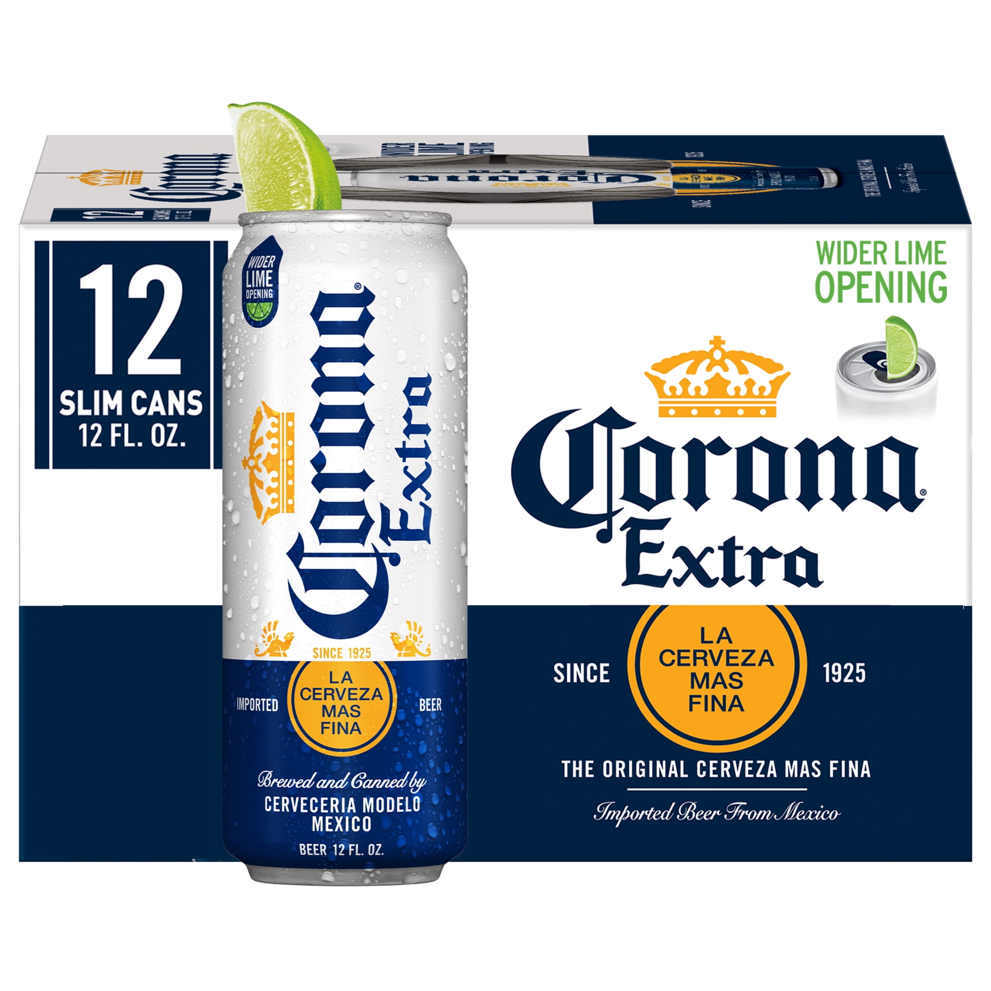 Corona Extra Mexican Lager Import Beer, 12 Pack 12 fl. oz. Cans, 4.6% ABV