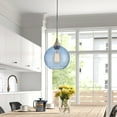 thumbnail image 3 of Aiwen Blue Glass Pendant Light Novelty Hanging Modern Home Light Fixture, 3 of 10