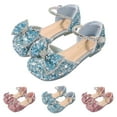 thumbnail image 5 of Big Girls Shoes Bow Knot 𝐃iamond Shiny Sandals Shoes High Heels Show Shoes Toddler Winter Shoes Toddler Princess Shoes Open Toe Sandals, 5 of 9