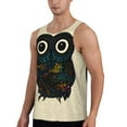 thumbnail image 2 of Gaeub Owl with Mandala Men's Athletic Tank Top, Workout Sleeveless Shirts, Running Tank Tops for Gym, Running, Training - Medium, 2 of 9