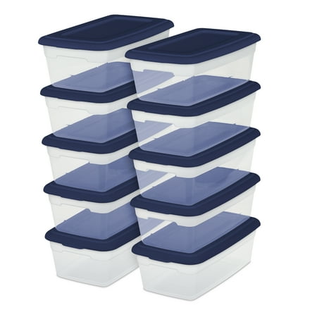 Sterilite, Set of (10) 6 Qt./5.7 L Storage Boxes