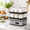 Silver, variant on Rapid Egg Cooker Electric 12 Eggs Capacity Soft Medium Hard Boiled Poached Omelet Maker Poacher & Vegetable Steamertray
