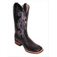 thumbnail image 1 of Ferrini 4039304090D Mens Print Caiman Crocodile Square Toe Boots - Black, 9D, 1 of 1