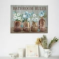 thumbnail image 6 of Farmhouse Bathroom Decor Flower Wall Art Butterfly Floral Pictures Wall Decor Bathroom Sign Canvas Painting Prints Artwork Home Decorations Framed for Bedroom 12inx16in, 6 of 6