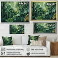 thumbnail image 4 of Designart "Thick Jungle Of Palm Trees In Jade Hues II" Palms & Palm Trees Floater Framed Wall Art Prints, 4 of 5