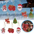 thumbnail image 1 of Double Handmade Rhinestone Painting Hanging Ornament Holiday Craft, 1 of 6