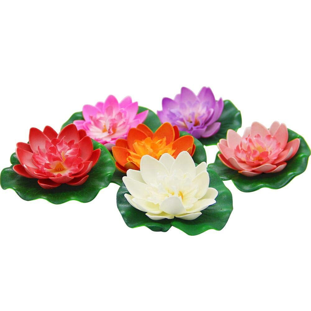 15 Pieces 5 Kinds Artificial Floating Foam Lotus Leaves Lily Pads Fake H8S0 Details about   2X 