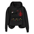 thumbnail image 3 of Deals Of The Day Clearance Black Zip up Hoodie Women Women's Christmas Just A Girl Who Loves Christmas Letter Printed Hoodie Crewneck Hoodie, 3 of 3