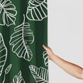 thumbnail image 3 of Orinice Tropical Palm Leaves Shower Curtain Abstract Dark Green White Plants Leaf Line Arts Boho Botanical Minimalist Banana Monstera Jungle Rainforest Nature Fabric Bath Curtain Set with Hook 69x72, 3 of 7