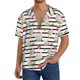thumbnail image 1 of Balery Pig And Watermelon Camisa Casual de Manga Corta con Botones para Hombre, Texturizada, Estilo Cubano, para Playa, Verano-Large, 1 of 5