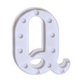 thumbnail image 2 of Fridja Alphabet LED Letter Lights Light Up White Plastic Letters Standing Hanging Q, 2 of 3